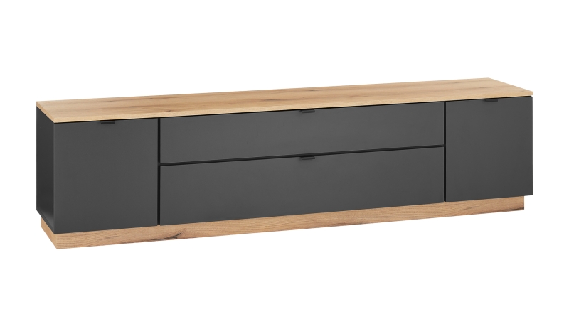 TV - Lowboard anthrazit - Eiche 185 cm TV-Board - VINCE