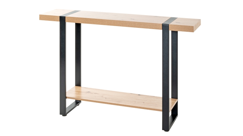 Standregal Eiche schwarz B 120 x H 82 cm - 2 Böden - SARAGOSSA