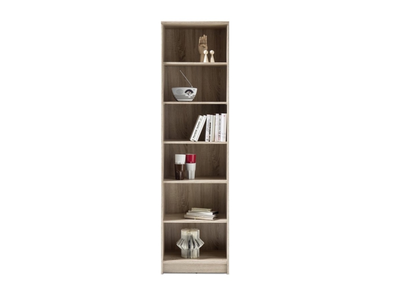 Bücherregal Standregal Sonoma Eiche 54 x 198 cm - 5 Einlegeböden - OPTIMUS