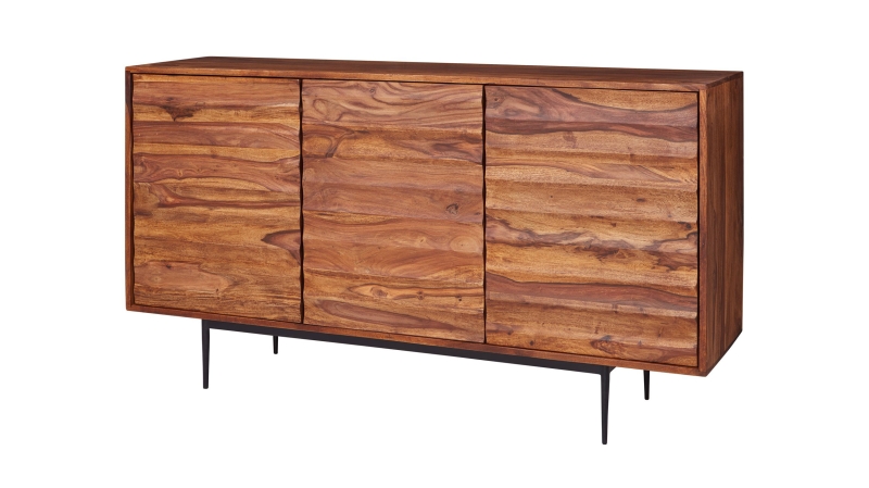 Sideboard Sheesham massiv 150 x 41 cm 3-türig - RISA