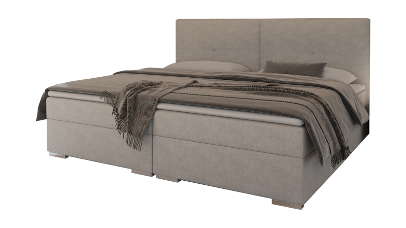 Boxspringbett 240 x 200 cm taupe Stoffbezug - STAR