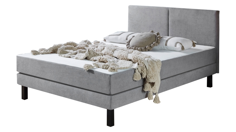 Futonbett Polsterbett 140 x 200 cm mit Matratze grau - TOLEDO