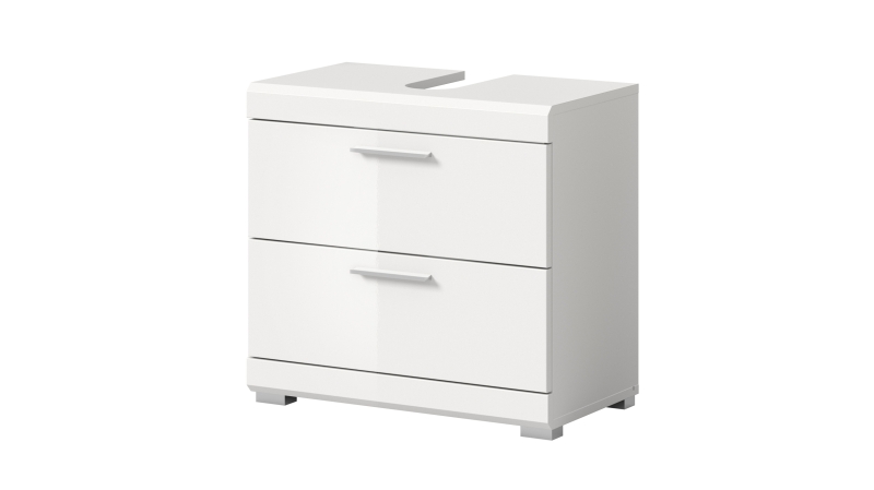 Waschbeckenunterschrank weiß hochglanz - 60 cm - SCOUT