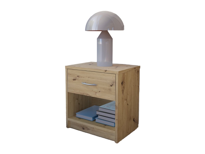 Nachttisch Artisan Eiche 39 cm x 28 cm 1 offenes Fach - PEPE