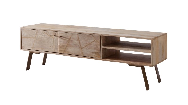 TV-Lowboard Mango massiv lackiert 2-türig 145 cm - SVAR 