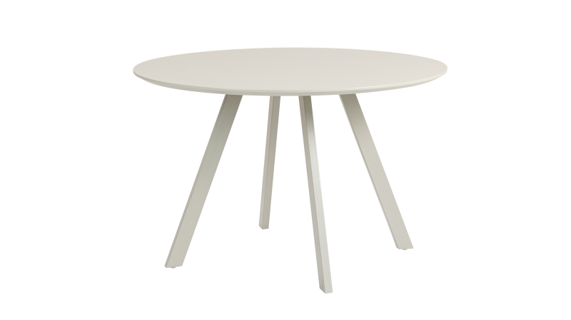 Esstisch rund 120 cm beige Metallgestell - PINA